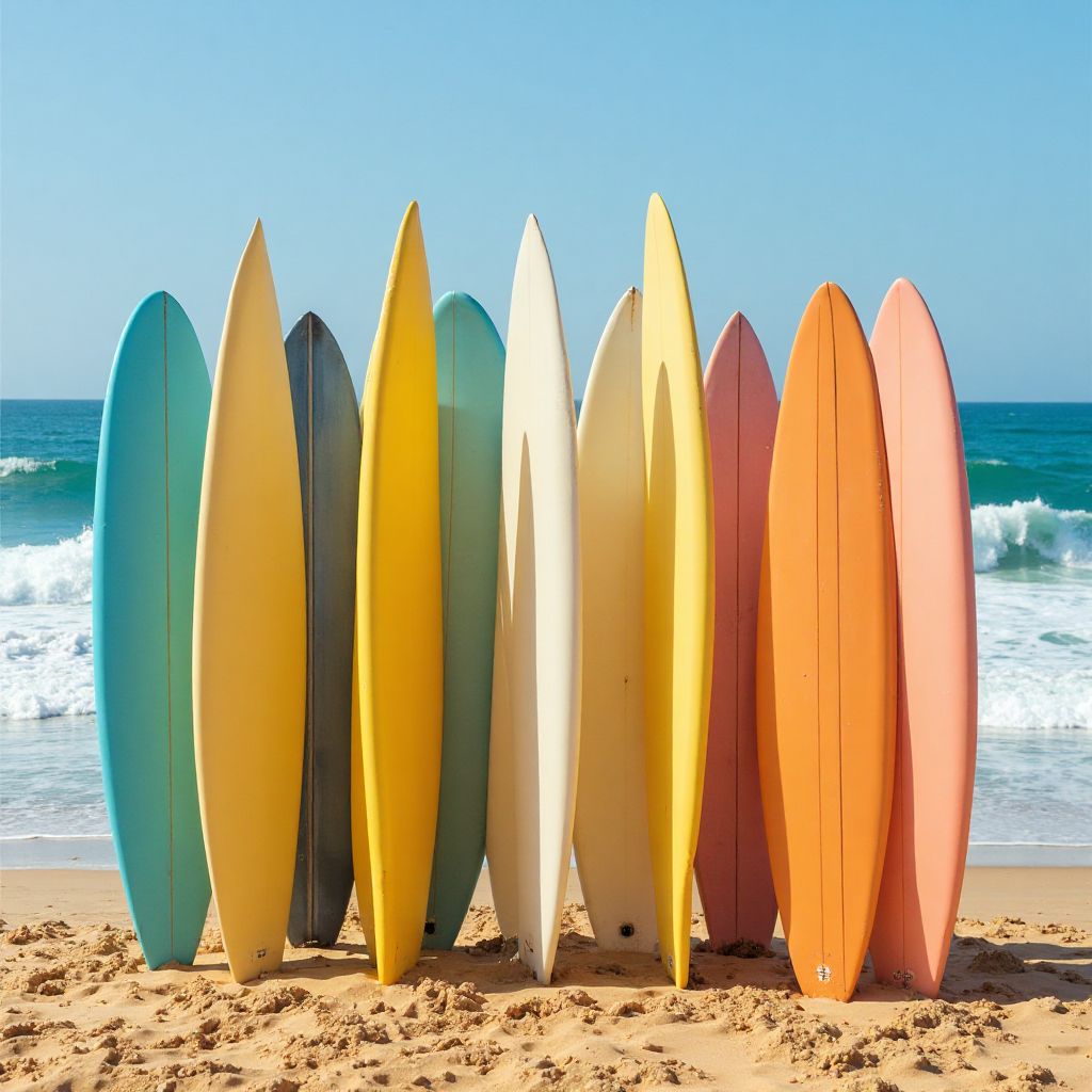 Surfboards on Australian beach