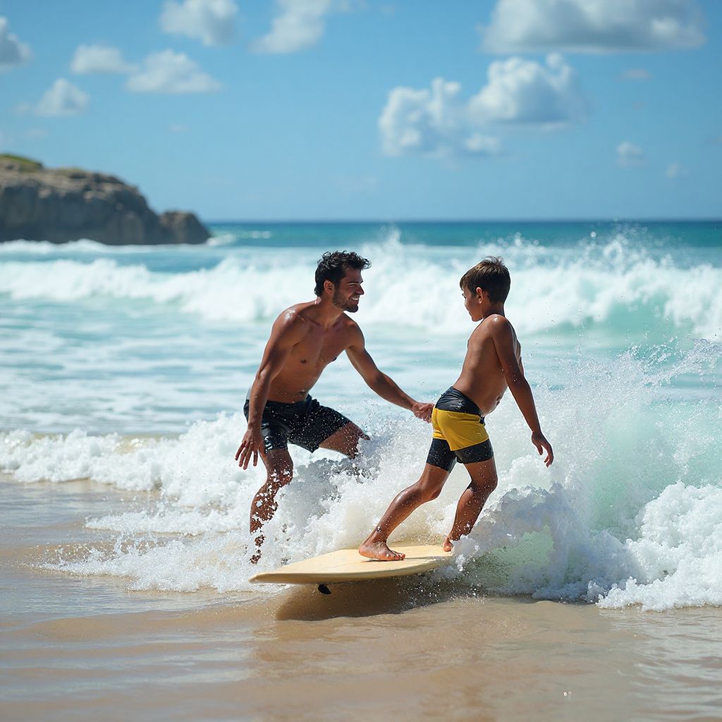 Beginner surfer